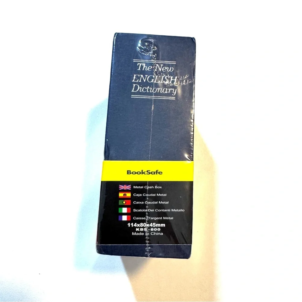 HomeSafe BookSafe The New English Dictionary Hidden Book Safe Navy Blue NWT